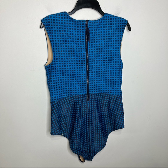 Summersalt x L.L. Bean full coverage one piece swimsuit blue check women size 18 - Picture 5 of 10